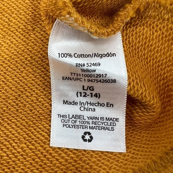 NWT Time And Tru Mustard Yellow Boxy Balloon Sleeve Crop Shirt Size L Women's - Picture 6 of 7